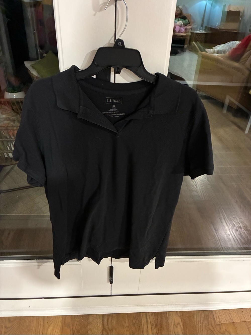 XL L.L. Bean Black Polo Shirt